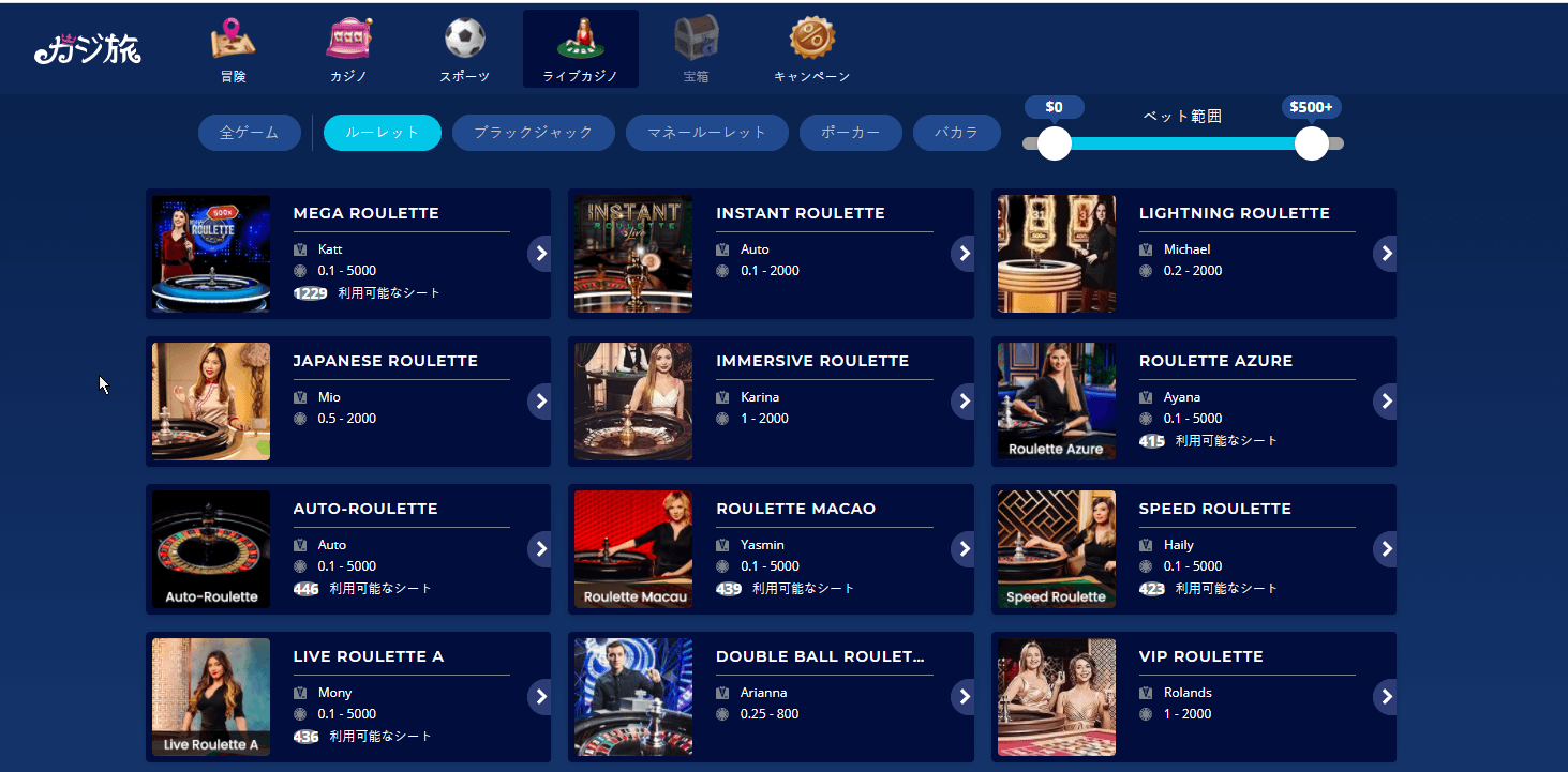 casitabi.com ルーレットテーブル