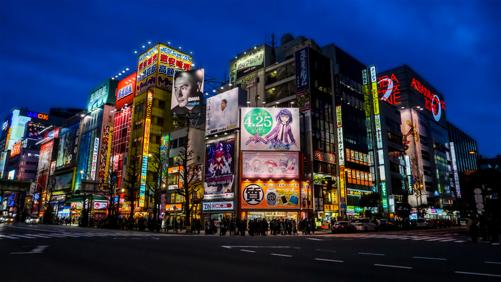 Night lighst in Akihabara, Japan